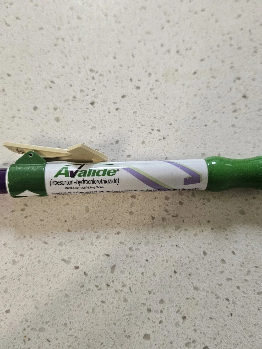 Green and White Pill Reminder Pen - Home Organizing Accent